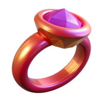rare surreal A magical ring with a large ruby, with Transparent Background gallery standard png