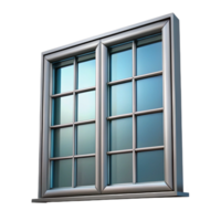gorgeous memorable Steel framed window with multiple panes, with Transparent Background png