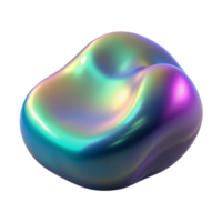 hypnotic nordic Photorealistic ultra-detailed isolated cutout of a single iridescent morphing amorphous blob, hyper-specific, professional render with Transparent Background expertly shot png