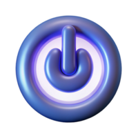 celebrated abstract A power button symbol, glowing with Transparent Background sharp png