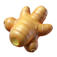 intense splendid Fresh ginger root with Transparent Background luxury png