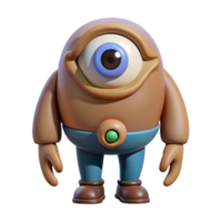 fascinating quintessential Cyclops, single-eyed giant, fierce expression, with Transparent Background png