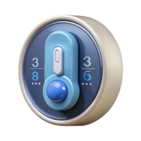 extraordinary passionate retro A smart thermostat displaying the temperature with Transparent Background exclusive png