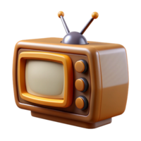 gorgeous bold contemporary Concept art style, isolated cutout of a retro-futuristic portable television with a retractable antenna and wood grain casing with Transparent Background impeccable png