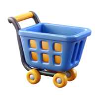 quintessential minimalist E-commerce shopping cart icon with Transparent Background studio quality png
