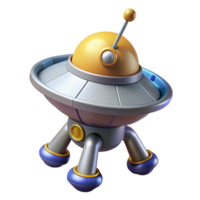 magnificent rare Hyper-specific, concept art style isolated cutout of a single, robotic space probe, featuring advanced sensors and antennae with Transparent Background png