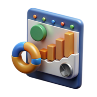 pristine artistic Digital marketing analytics chart with Transparent Background 8K png