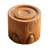 captivating impressionist Hyper-specific concept art render of a single cross-section of a tree trunk with Transparent Background artisan png