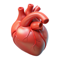 majestic gothic Photorealistic, hyper-specific render of a single, human heart with visible arteries and veins Isolated cutout with Transparent Background perfect clarity png