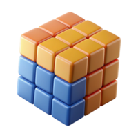 majestic dynamic traditional Hyper-specific, photorealistic render of an isolated, levitating, Rubik's Cube mid-solve, with individual cubies visible with Transparent Background original png