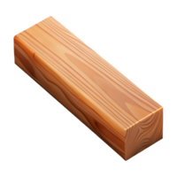 inspired artistic Hyper-specific, professional render of a single, wooden beam with visible wood grain with Transparent Background premium png