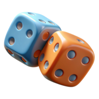 impressive intense abstract A pair of dice, mid-roll, motion blur with Transparent Background refined png