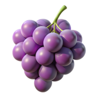 impressive iconic Cluster of grapes with Transparent Background png