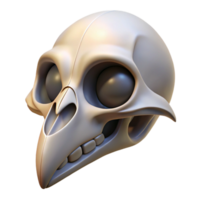 glorious peaceful mid-century Hyper-specific, photorealistic, professional render of a biomechanical avian skull, isolated cutout Ultra-detailed with Transparent Background refined png