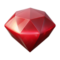 intense dramatic Photorealistic professional render, isolated cutout of a single blood-red ruby, hyper-specific with Transparent Background artisan png