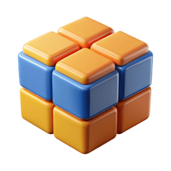 icônico gótico hiperespecífico, profissional render do uma solteiro, levitando, rubik's cubo com cada quadrado exibindo uma diferente humano emoção isolado Cortar fora com transparente fundo elite png