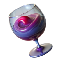 glorious sought-after A floating, transparent wine glass filled with swirling liquid, with Transparent Background png