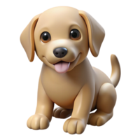 quintessential impressionist A playful Labrador retriever puppy chewing a bone with Transparent Background high quality png