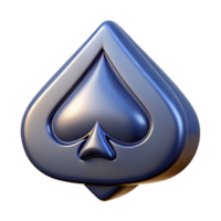 immaculate memorable Ultra-detailed, concept art style illustration of a single, stylized playing card, ace of spades, isolated cutout with Transparent Background png