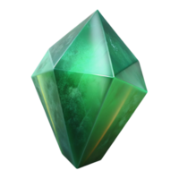 elegant renaissance Concept art style, isolated cutout of a single, raw emerald crystal with rough edges and natural inclusions with Transparent Background genuine png