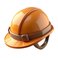 mysterious immaculate Safety helmet construction worker, with Transparent Background 8K png