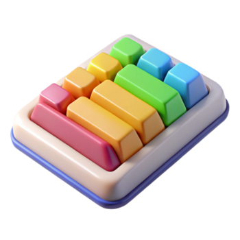 melancólico vibrante computadora teclado con vistoso llaves con transparente antecedentes agudo png