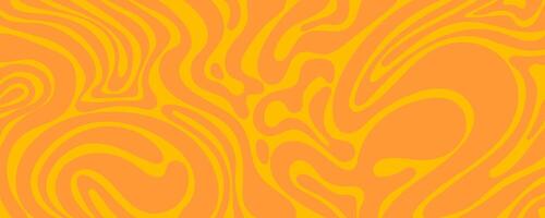 Orange Abstract Swirl Pattern with Smooth Liquid Shapes and Psychedelic Texture. Vibrant multicolored design with flowing waves and retro colors. Ideal for posters, covers, and print, branding vector