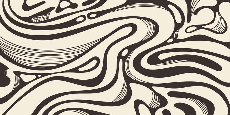 Minimalist Black and White Abstract Background with Fluid Wavy Lines. Modern design with flowing curves and high contrast. Perfect for print, cards, posters, wall art, branding