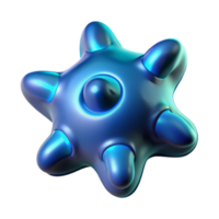 memorable elegant Hyper-specific, professional render, isolated cutout of a single, bioluminescent space amoeba, concept art style with Transparent Background sharp png