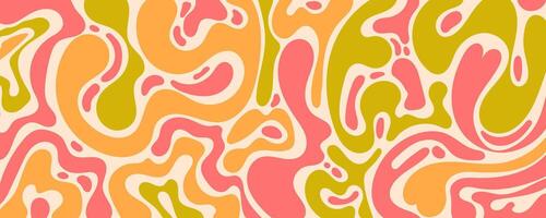 Warm Abstract Organic Background with Coral, Olive, and Beige Line Blobs on White Background. Earthy and soft design with vintage colors and fluid movement. Ideal for fashion,print, posters and wall vector