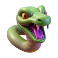 radiant exemplary Hydra head, single severed head of Hydra, with Transparent Background png