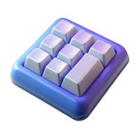 signature art deco A single key from a computer keyboard with Transparent Background sharp png