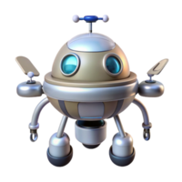 immaculate nordic Concept art style, hyper-specific, professional render, isolated cutout of a single, robotic space drone with Transparent Background refined png