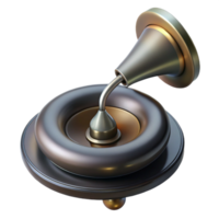 dramatic sought-after Ultra-detailed, professional render of a solitary, floating, antique phonograph needle, dripping with liquid mercury with Transparent Background png