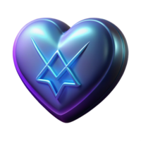 splendid dramatic artistic A stylized heart with glowing runes, with Transparent Background top-tier png