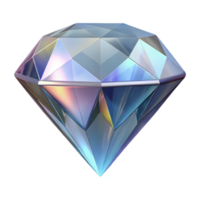 dazzling coveted Concept art style professional render isolated cutout of a raw diamond crystal, faceted, clear, refractive, with Transparent Background png