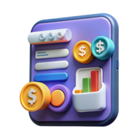 hypnotic unparalleled Financial technology app interface with Transparent Background png