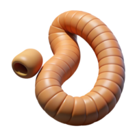 signature traditional Earthworm segmented body with Transparent Background authentic png