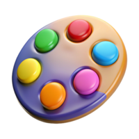 exquisite celebrated A paint palette, with vibrant colors with Transparent Background png