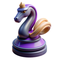 iconic mid-century Hyper-specific, professional render of a single, floating, chess piece a knight made of intertwined, writhing snakes Isolated cutout with Transparent Background genuine png