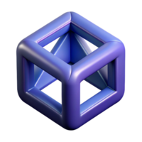 fascinating peaceful rustic Hyper-specific professional render of an isolated cutout, concept art style, single tesseract rotating in four dimensions with Transparent Background high resolution png