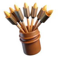 wonderful baroque A quiver full of arrows with fletched feathers, with Transparent Background top-tier png