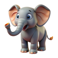 majestic dynamic creative Elephant, trunk raised, wise expression, with Transparent Background authentic png