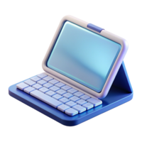 exemplary retro Tablet computer with keyboard case with Transparent Background premium png