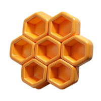 ethereal wonderful Hyper-specific concept art render of a single section of honeycomb with Transparent Background masterfully captured png