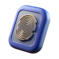 exquisite bold bohemian Isolated cutout, professional render of a single, hyper-realistic, ultra-detailed biometric scanner with fingerprint ridges, with Transparent Background original png