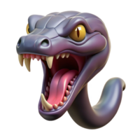 majestic classic Photorealistic, isolated cutout Hyper-specific professional render of a single Hydra head, hissing, venomous fangs exposed with Transparent Background top-tier png