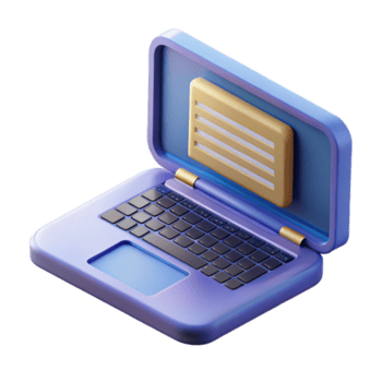 harmonious impressive Laptop with open lid displaying code with Transparent Background fine detail png