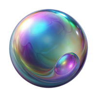 glorious calm contemporary Ultra-detailed, isolated cutout of a single, iridescent, soap bubble with fractal patterns, professional render with Transparent Background detailed png