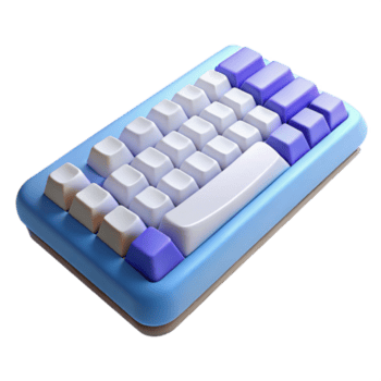 glorioso armonioso retro computadora teclado con mecánico llaves con transparente antecedentes museo calidad png